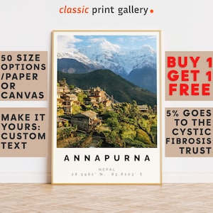 Annapurna Poster Colorful Print, Annapurna Wall Art, Annapurna Photo Decor, Annapurna Gift Travel Print,Holiday Art,9642