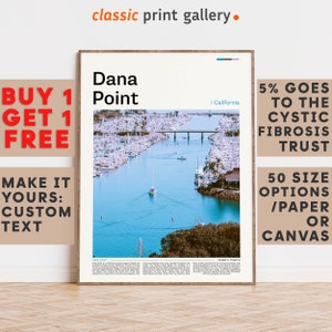 Dana Point Print, Dana Point Wall Art, Dana Point Color Poster With Text, Personalized Birthday Travel Gift Present Photography, USA 11647b