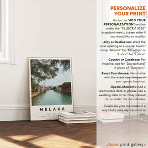 Melaka Poster Colorful Print, Melaka Wall Art, Melaka Photo Decor, Melaka Gift Travel Print,Malacca,Travel Gift,10923 image 4