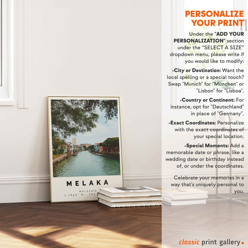 Melaka Poster Colorful Print, Melaka Wall Art, Melaka Photo Decor, Melaka Gift Travel Print,Malacca,Travel Gift,10923 image 4