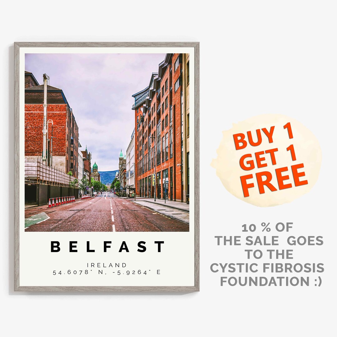 Belfast Poster Colorful Print Belfast Wall Art Belfast Photo Etsy