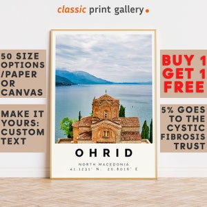 Ohrid Poster Colorful Print, Ohrid Wall Art, Ohrid Photo Decor,North Macedonia,A5, A4, A3, A2, A1,16x20, 18x24, 20x28,8857