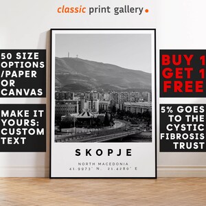 Skopje Print Black and White Photo, Skopje Wall Art, Skopje Travel Poster, Skopje Photo Print, Macedonia, 4148