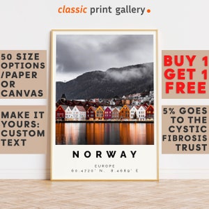 Norway Poster Colorful Print, Norway Wall Art, Norway Photo Decor, Norway Gift Travel Print,Office Wall Art,9121