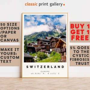 Switzerland Poster Colorful Print, Switzerland Wall Art, Switzerland Photo Decor, Switzerland Gift Travel Print,Vacation Art,8501