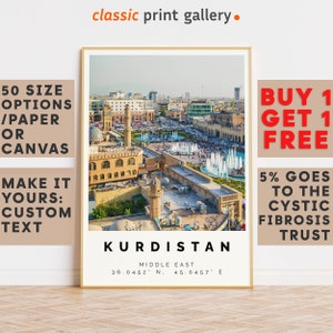 Kurdistan Poster Colorful Print, Kurdistan Wall Art, Kurdistan Photo Decor, Kurdistan Gift Travel Print,Office Wall Art,9940