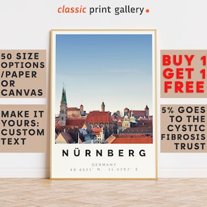 Nürnberg Poster Colorful Print, Nürnberg Wall Art, Nürnberg Photo Decor, Nürnberg Gift Travel Print,Franconia,Travel Gift,8863