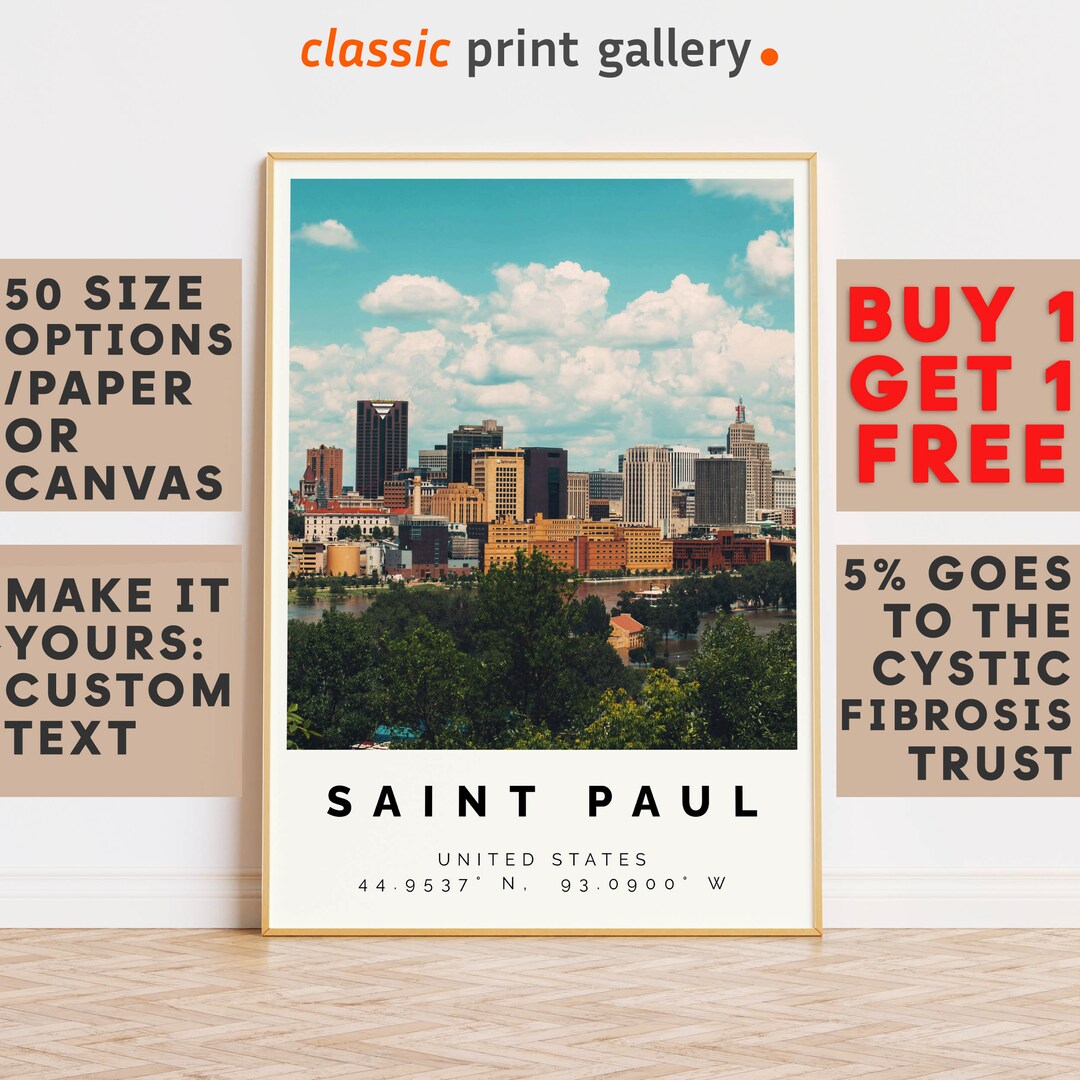 Saint Paul Poster Colorful Print, Saint Paul Wall Art, Saint Paul Photo ...