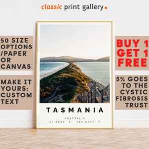 Tasmania Poster Colorful Print, Tasmania Wall Art, Tasmania Photo Decor, Tasmania Gift Travel Print,Large Wall Art,8919