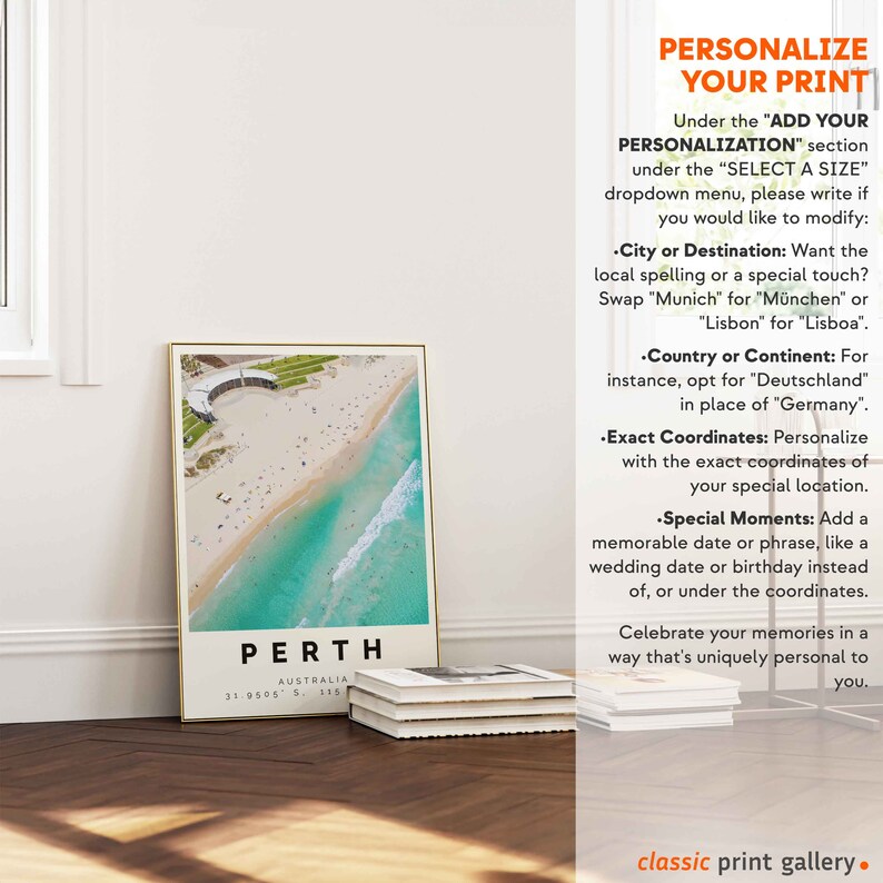 Perth Poster Colorful Print, Perth Wall Art, Perth Photo Decor, Perth ...