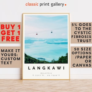 Langkawi Print,Langkawi Wall Art,Langkawi Colorful Poster,Personalized Birthday Beach Travel Gift Coastal Malaysia 15599