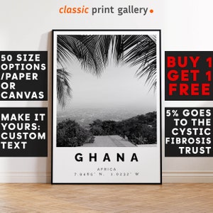Ghana Poster Print, Ghana Wall Art, Housewarming Gift, Housewarming, Large Wall Art, Living Room Art, New Home Gift,  Africa,4701