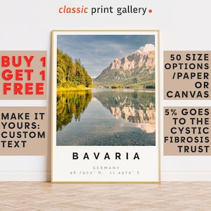 Bavaria Print Colorful Poster|Bavaria Wall Art|Bavaria Travel Poster Gift|Bavaria Travel Photography|Decor|Germany|16660b