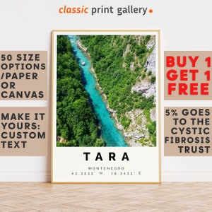 Tara Poster Colorful Print, Tara Wall Art, Tara Photo Decor, Tara Gift Travel Print,Montenegro,Travel Wall Art,10347