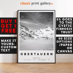 Ski Print,Obertauern Print,Obertauern Wall Art,Obertauern BW Poster,Winter Travel,Skiing Wall Art,Skiing Poster Austria 14774a