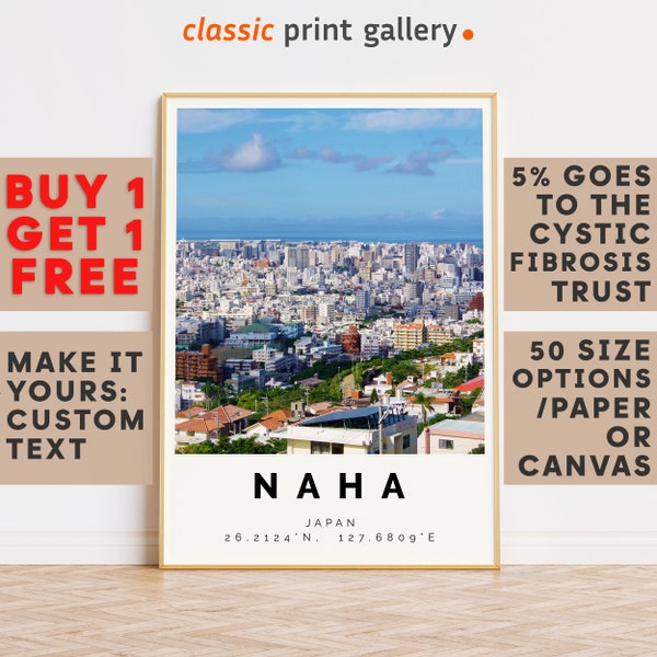 Naha Print,Naha Wall Art,Naha Colorful Poster,Personalized Birthday Beach Travel Gift Coastal Photography Japan 15634