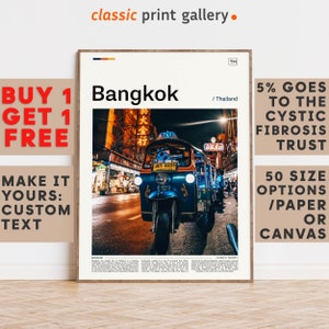 Bangkok Print, Bangkok Wall Art, Bangkok Color Poster With Text, Personalized Birthday Travel Gift Present Photography, Thailand 11475b1