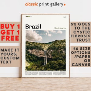 Brazil Print, Brazil Wall Art, Brazil Color Poster With Text, Personalized Birthday Travel Gift Present Photography  Artwork,Brazil 11528b1