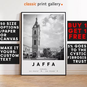 Jaffa Poster Black and White Print, Jaffa Wall Art, Jaffa Travel Poster, Jaffa Photo Print, Israel,5414