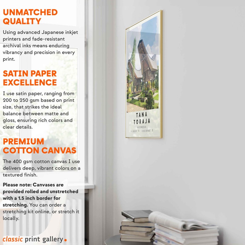 Tana Toraja Poster Colorful Print, Tana Toraja Wall Art, Tana Toraja ...