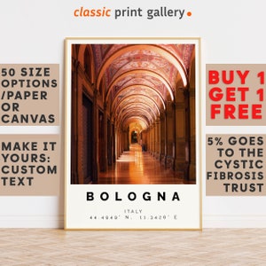 Bologna Poster Colorful Print, Bologna Wall Art, Bologna Photo Decor, Bologna Gift Travel Print,Birthday Gift,Vintage Art Print,7738