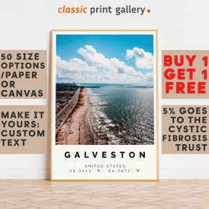 Galveston Poster Colorful Print, Galveston Wall Art, Galveston Photo Decor, Galveston Gift Travel Print,Texas,Travel Art,9832
