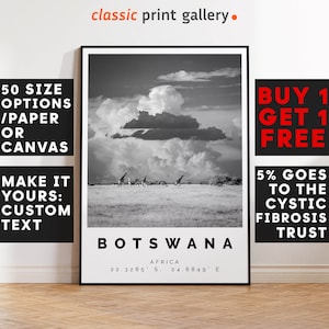 Botswana Print Black and White Photo, Botswana Wall Art, Botswana Travel Poster, Botswana Photo Print, Africa,4657