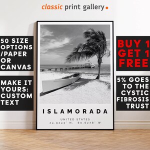 Islamorada Poster Black and White Print, Islamorada Wall Art, Islamorada Travel Poster, Islamorada Photo Print, Florida, USA,4959