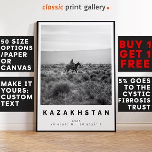 Kazakhstan Print Black and White Photo, Kazakhstan Wall Art, Kazakhstan Travel Poster, Kazakhstan Photo Print, Asia,5596