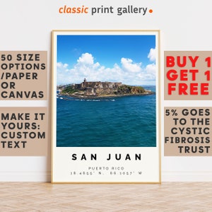 San Juan Poster Colorful Print, San Juan Wall Art, San Juan Photo Decor, San Juan Gift Travel Print,Gift For Backpacker,9518