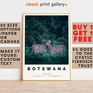 Botswana Poster Colorful Print, Botswana Wall Art, Botswana Photo Decor, Botswana Gift Travel Print,Gift For Him,9137
