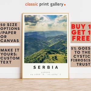 Serbia Poster Colorful Print, Serbia Wall Art, Serbia Photo Decor, Serbia Gift Travel Print,Large Wall Art,Vacation Art,9162