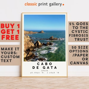 Cabo de Gata Print,Cabo de Gata Wall Art,Cabo de Gata Colorful Poster,Personalized Birthday Travel Gift Present Spain 14538