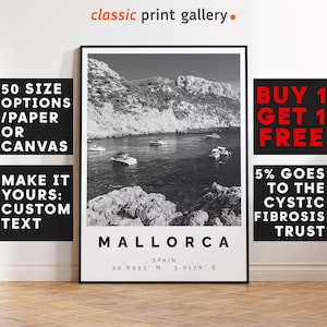Mallorca Poster Black and White Print, Mallorca Wall Art, Mallorca Travel Poster, Mallorca Photo, Spain, Majorca,Balearic Islands,Palma 2796