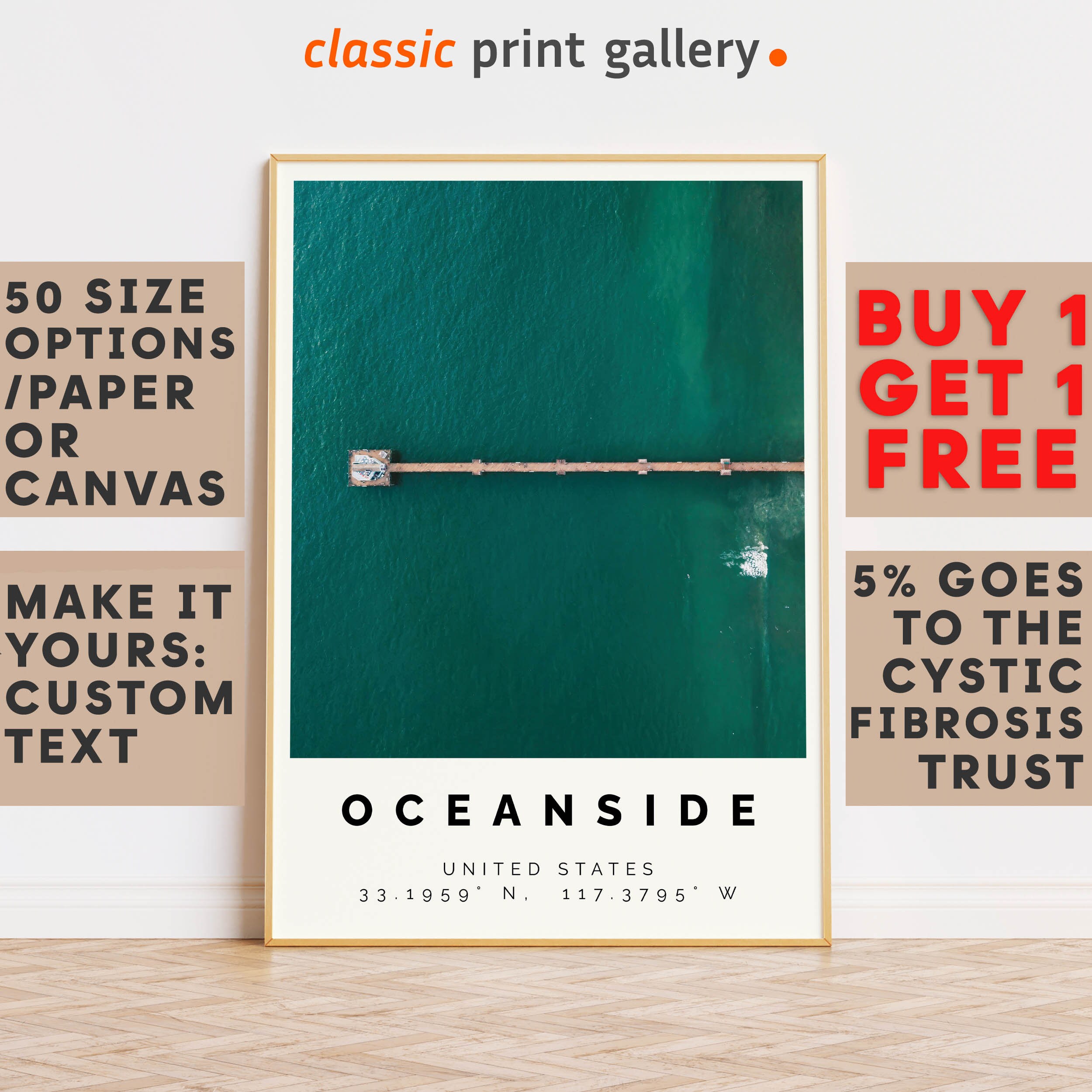 Oceanside Poster Colorful Print, Oceanside Wall Art, Oceanside Photo Decor,California,16x20, 18x24, 20x28,24x28, 20x30, 24x36,8858