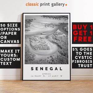 Senegal Poster Black and White Print, Senegal Wall Art, Senegal Travel Poster, Senegal Photo Print, Africa,4753