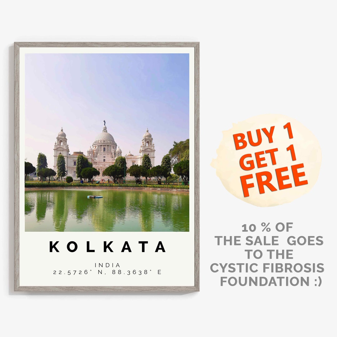Kolkata Poster Colorful Print Kolkata Wall Art Kolkata Photo Etsy