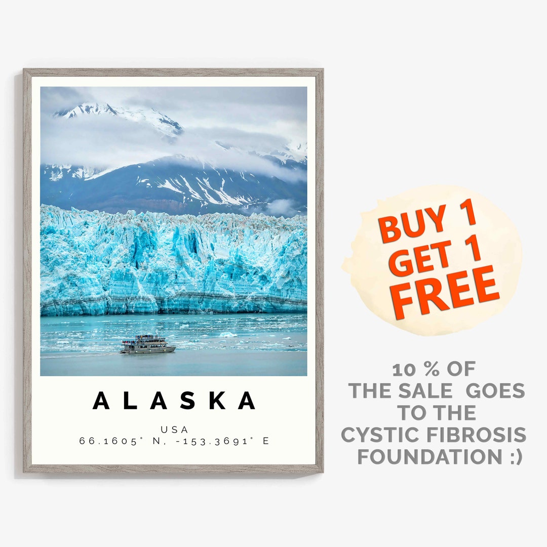 Alaska Poster Colorful Print Alaska Wall Art Alaska Photo - Etsy
