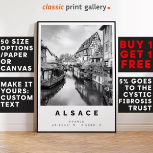 Alsace Poster Black and White Print, Alsace Wall Art, Alsace Travel Poster, Alsace Photo Print,France,5911