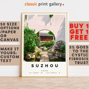 Suzhou Poster Colorful Print, Suzhou Wall Art, Suzhou Photo Decor, Suzhou Gift Travel Print,China,Travel Wall Art,8507
