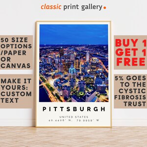 Pittsburgh Poster Colorful Print, Pittsburgh Wall Art, Pittsburgh Photo Decor, Pittsburgh Gift Travel Print,Pennsylvania,Travel Gift,8765