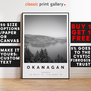 Okanagan Poster Black and White Print, Okanagan Wall Art, Okanagan Travel Poster, Okanagan Photo Print, Canada,4872