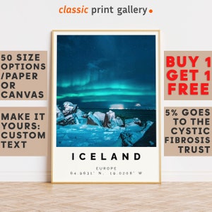 Iceland Poster Colorful Print, Iceland Wall Art, Iceland Photo Decor, Iceland Gift Travel Print,24x28, 20x30, 24x36,8141