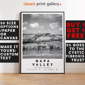 Napa Valley Poster Print,Napa Valley Wall Art, Housewarming Gift, Housewarming, Large Wall Art, Living Room Art, New Home Gift, 4574b