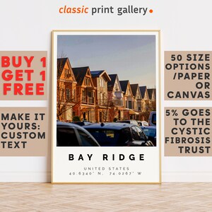 Bay Ridge Print Colorful Poster|Bay Ridge Wall Art|Bay Ridge Travel Poster Gift|Bay Ridge Travel Photography|Decor|Usa|17757b