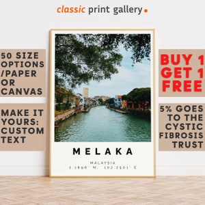 Melaka Poster Colorful Print, Melaka Wall Art, Melaka Photo Decor, Melaka Gift Travel Print,Malacca,Travel Gift,10923