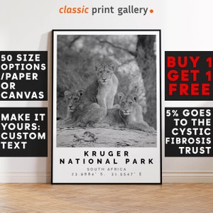 Kruger Poster,Kruger Print,Kruger Black and White Photographic Art, Wedding gift, Coordinates Poster, Travel Gift, 3743