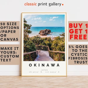 Okinawa Poster Colorful Print, Okinawa Wall Art, Okinawa Photo Decor, Okinawa Gift Travel Print,Japan,Birthday Gift,Vintage Art Print,8852