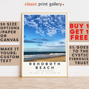 Rehoboth Beach Poster Colorful Print, Rehoboth Beach Wall Art, Rehoboth Beach Photo Decor,Delaware,Travel Gift,9617