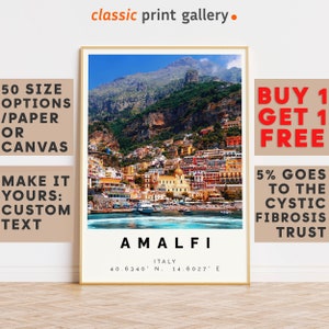 Amalfi Poster Colorful Print, Amalfi Wall Art, Amalfi Photo Decor, Amalfi Gift Travel Print,Italy,Gift For Him,Gift For Travel Lover,7594